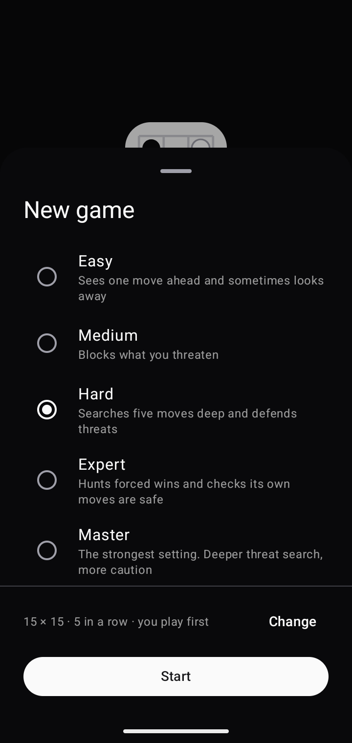 Choosing a difficulty level